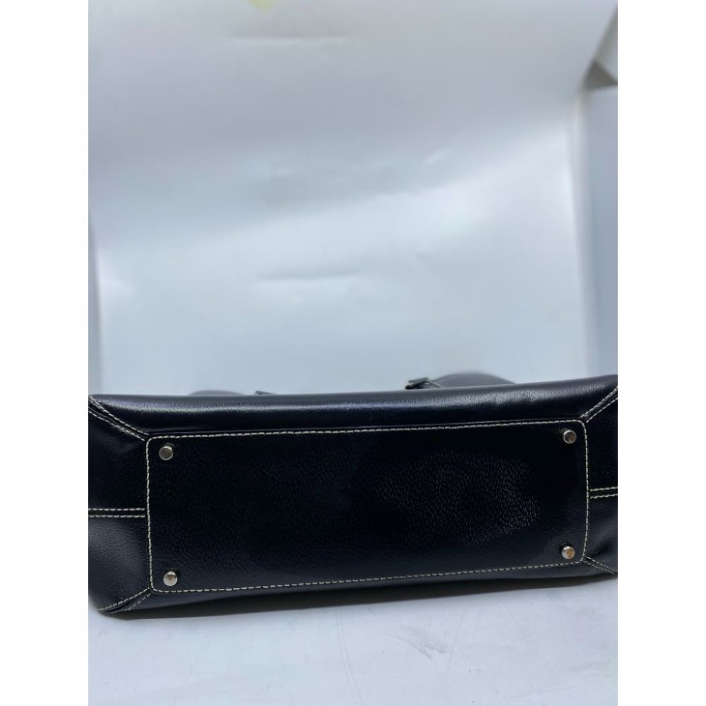 KATE SPADE Black Large Leather Tote Good Condition_14